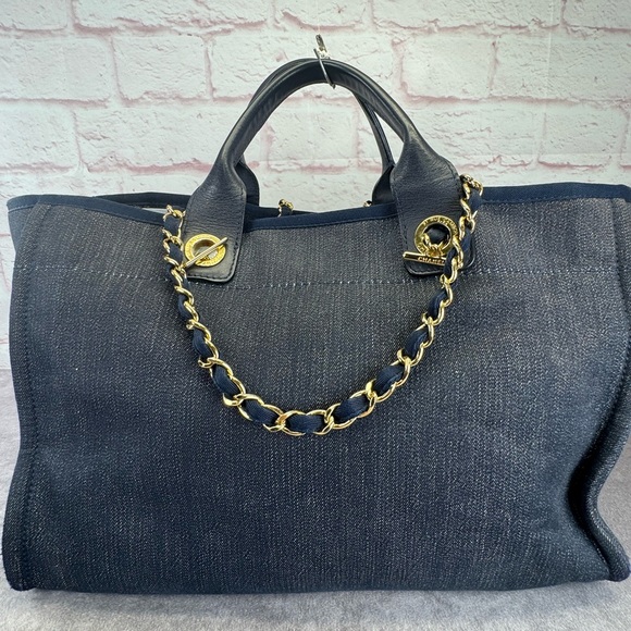 Chanel Denim Deauville Large Denim Tote Bag - Picture 6 of 16